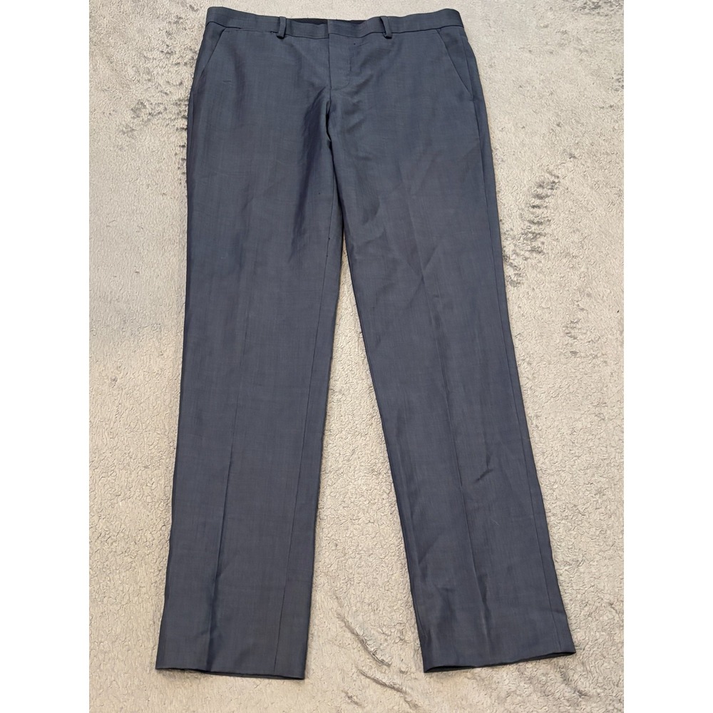 Express Photographer Dress Pants Mens 32/34 (35x34) Blue Trousers Career Office